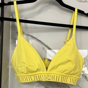 Lululemon Athletica Yellow Sports Bra with Spaghetti Straps